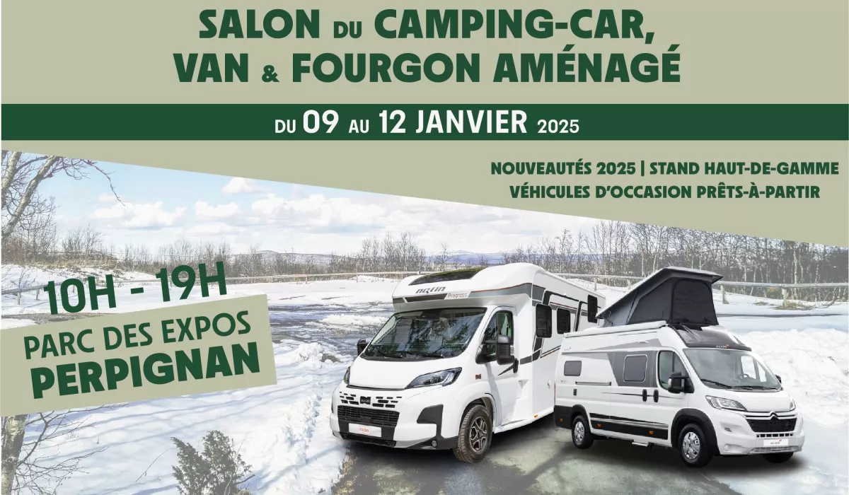 Salon du Camping-Car, Van & Fourgon Aménagé à Perpignan : du 9 au 12 Janvier !